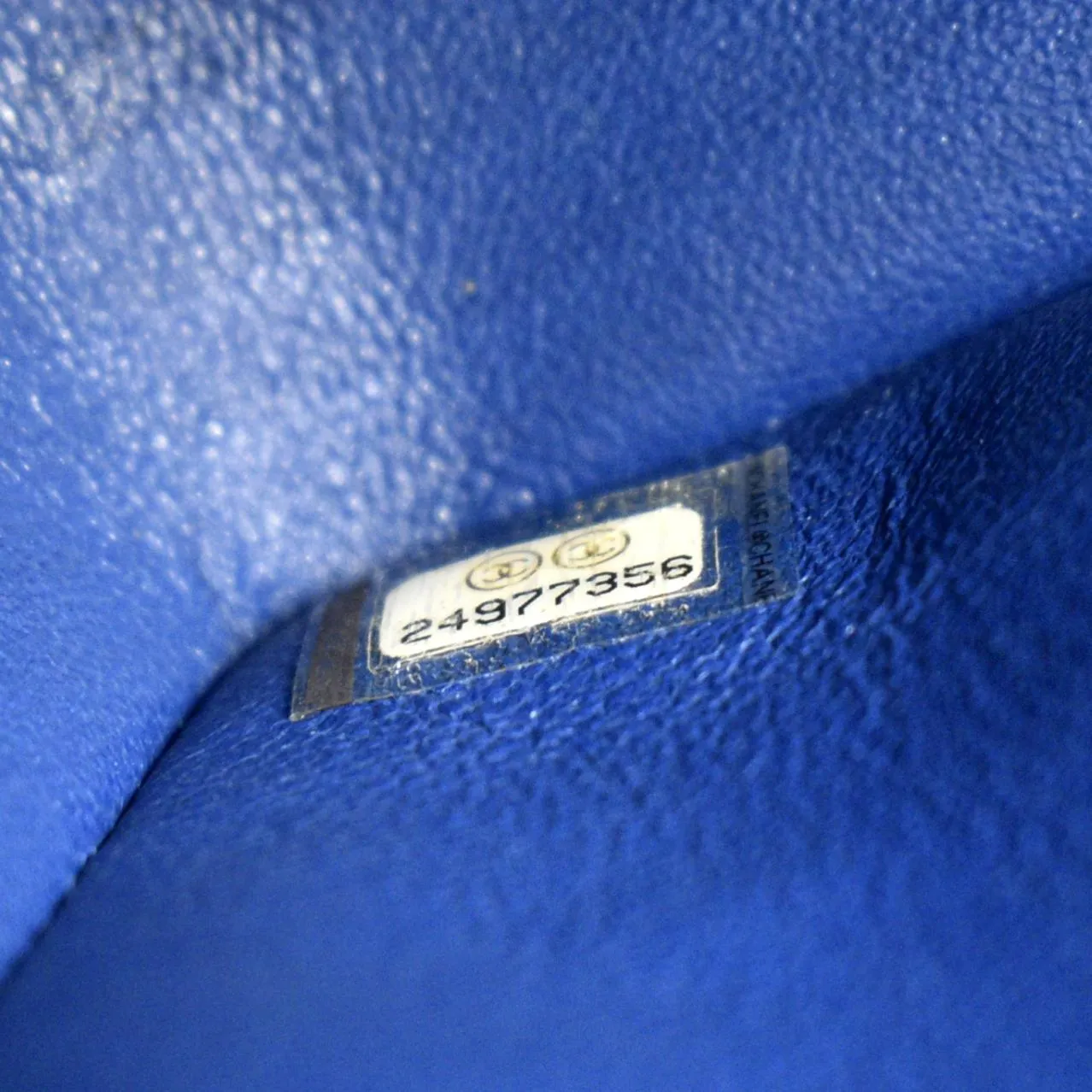 CHANEL Classic Medium Flap Quilted Caviar Leather Shoulder Bag Blue