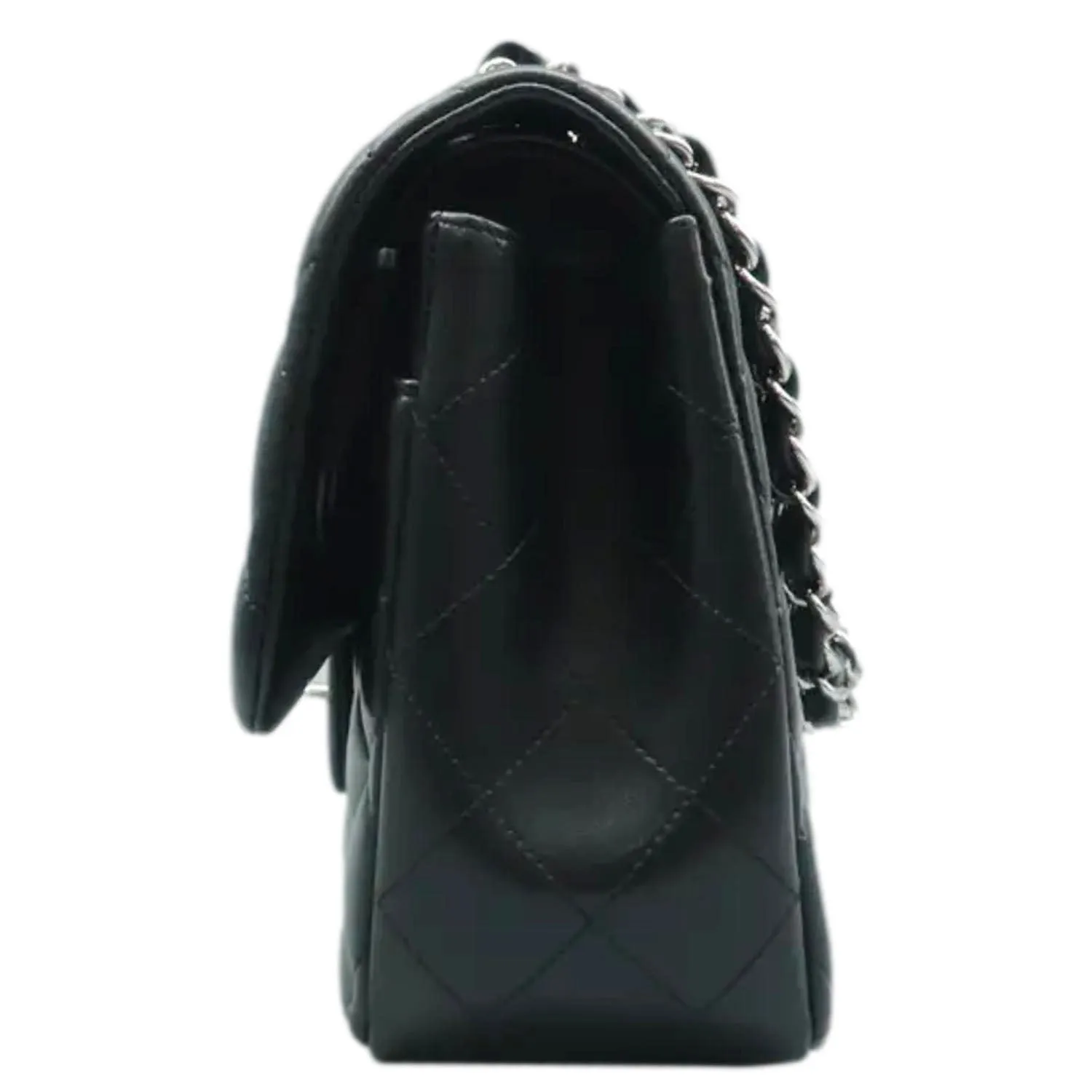 CHANEL Jumbo Classic Double Flap Quilted Leather Shoulder Bag Black