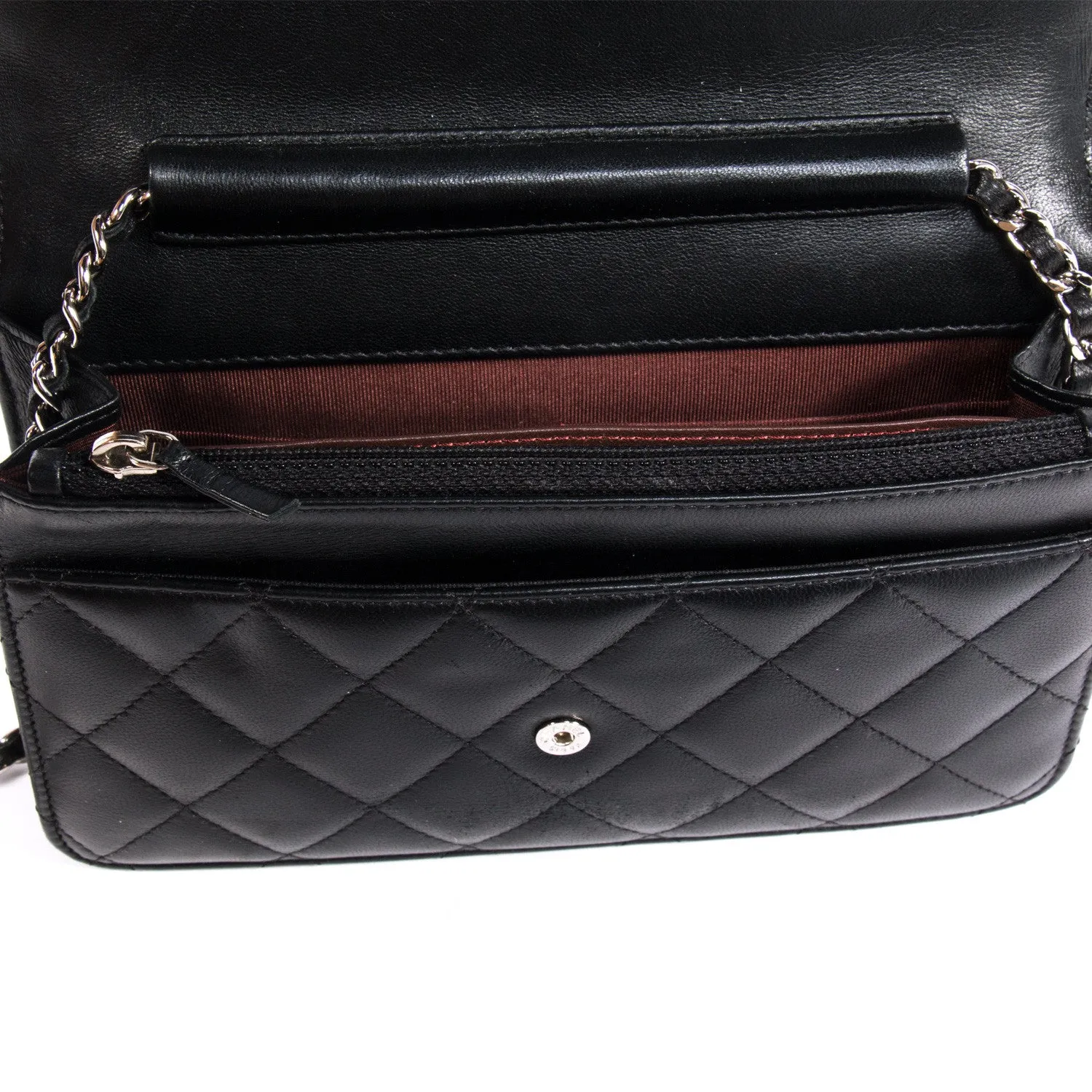 Chanel Quilted Chain Wallet