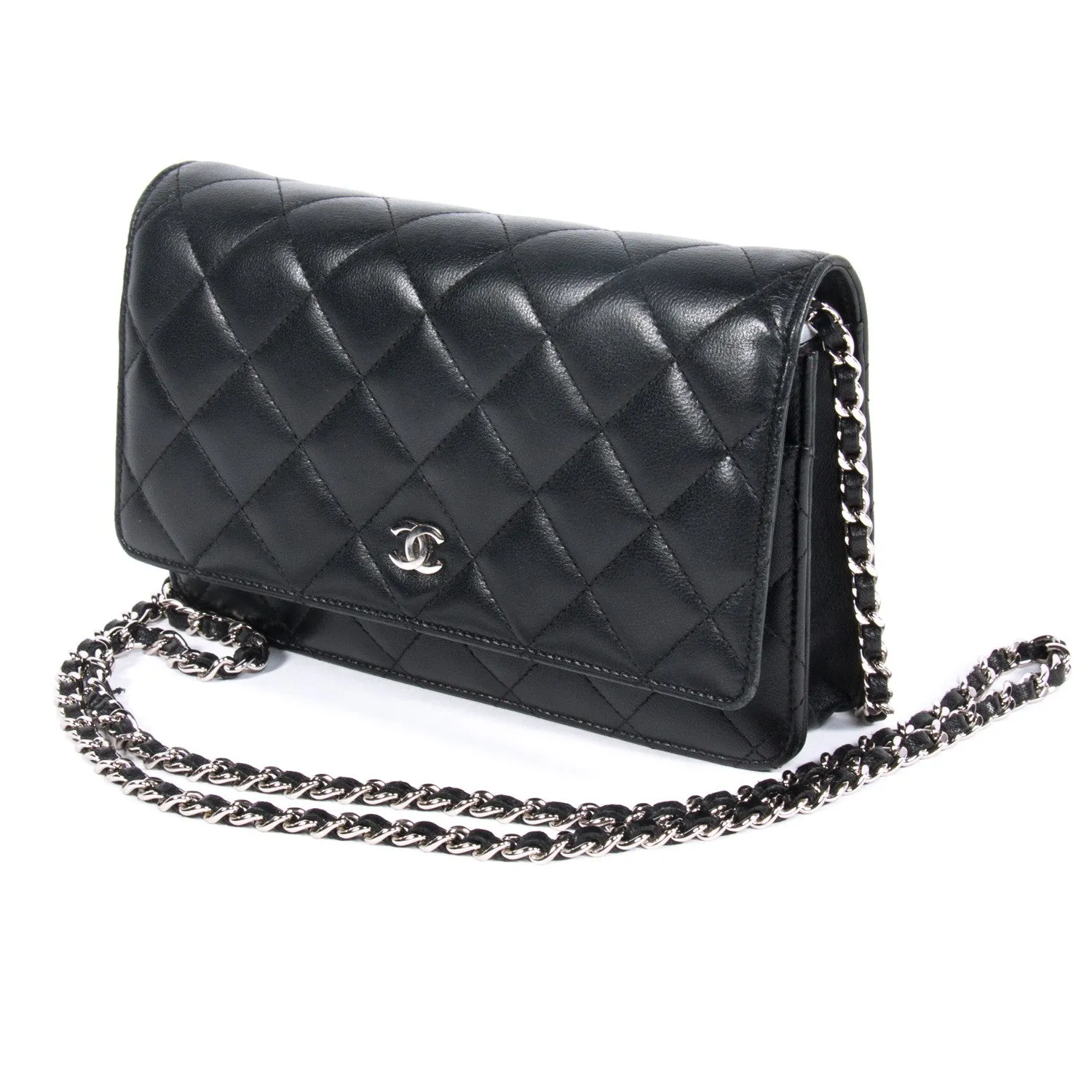 Chanel Quilted Chain Wallet