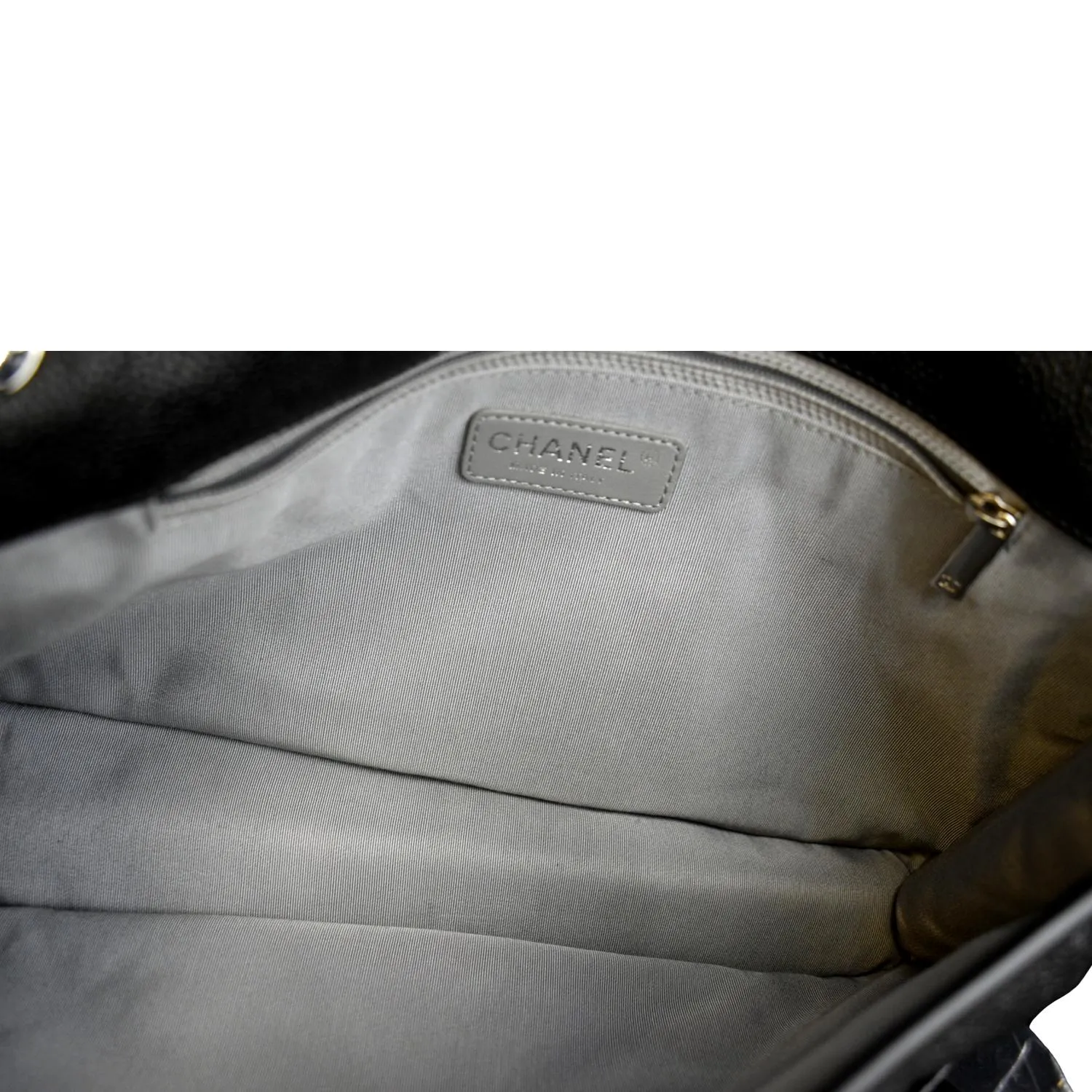 CHANEL Riviera Flap Large Quilted Caviar Leather Shoulder Bag Black