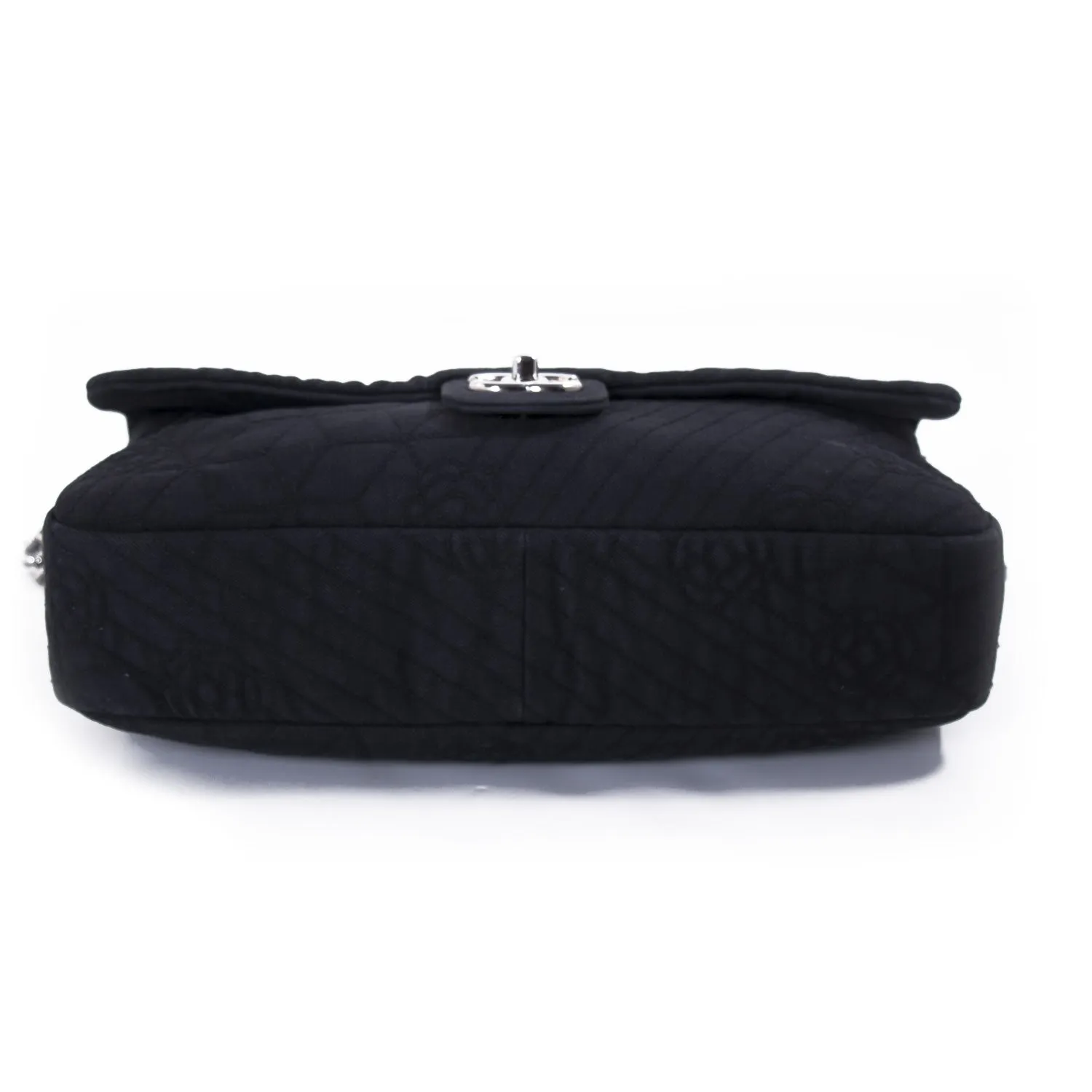 Chanel Stitched Camelia Jersey Flap Bag