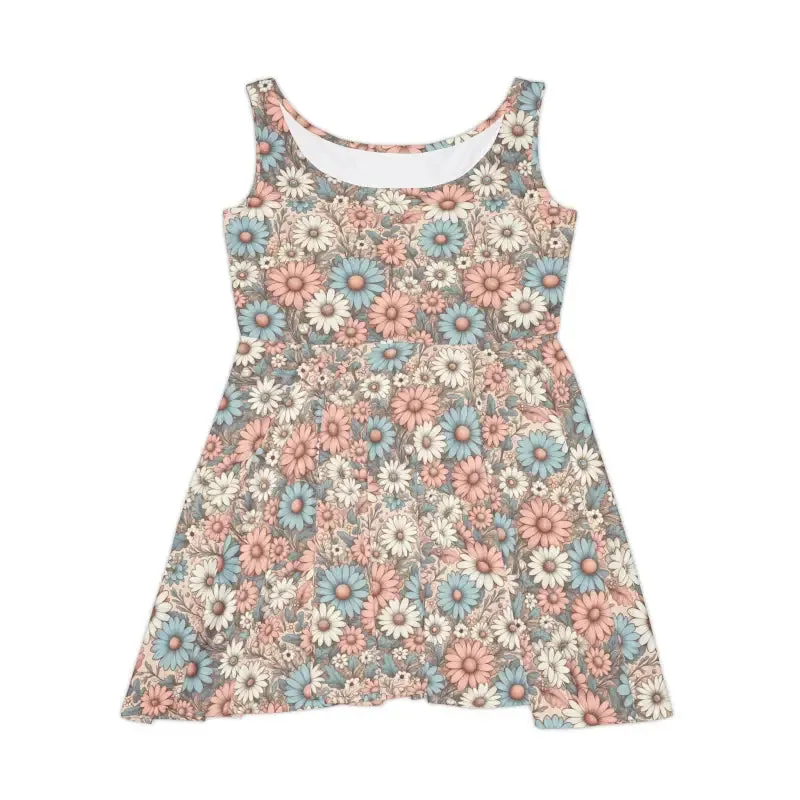 Charming Pastel Floral Skater Dress