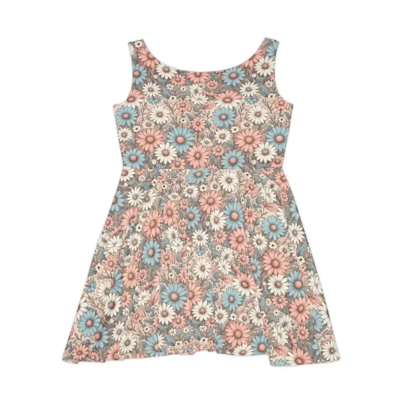 Charming Pastel Floral Skater Dress