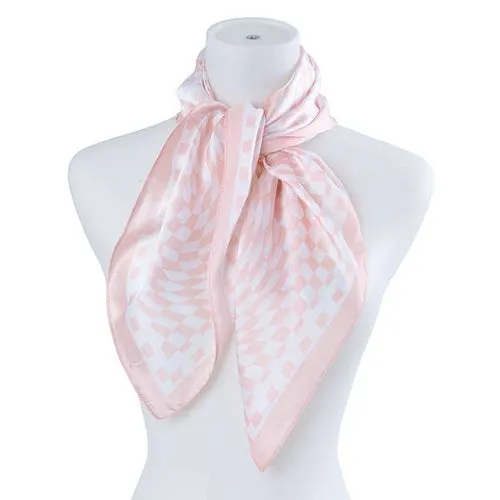 Checked Silk Multi Use Fashion Scarf