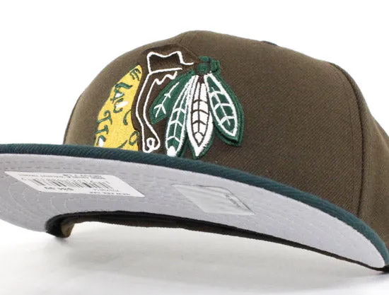 Chicago Blackhawks New Era 59Fifty Fitted Hat (Beef and Broccoli Gray Under Brim)