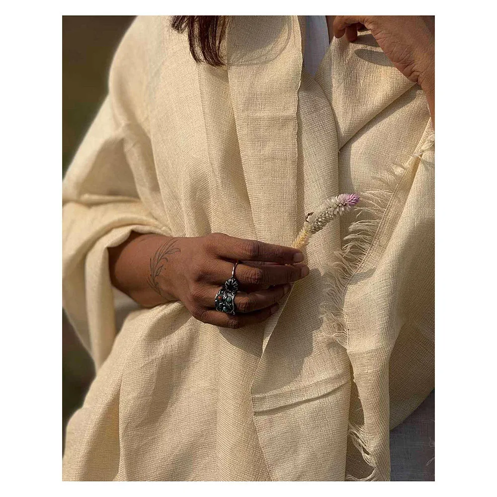 Chidiyaa Sardi Ki Dhoop Alpine Glow Pure Wool Zari Shawl