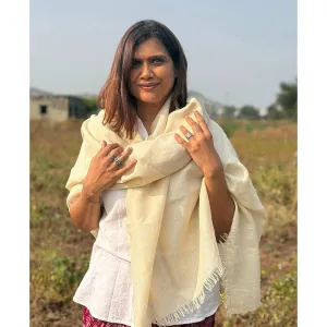 Chidiyaa Sardi Ki Dhoop Alpine Glow Pure Wool Zari Shawl