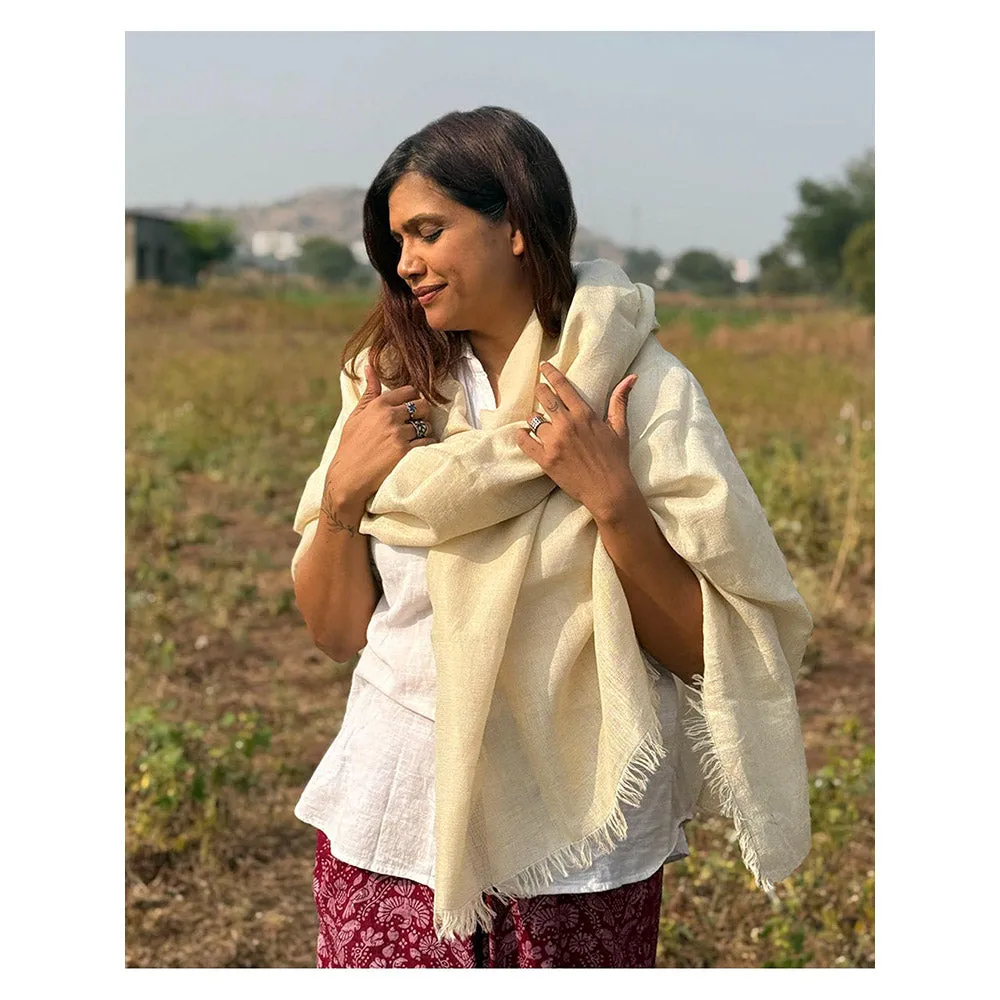 Chidiyaa Sardi Ki Dhoop Alpine Glow Pure Wool Zari Shawl