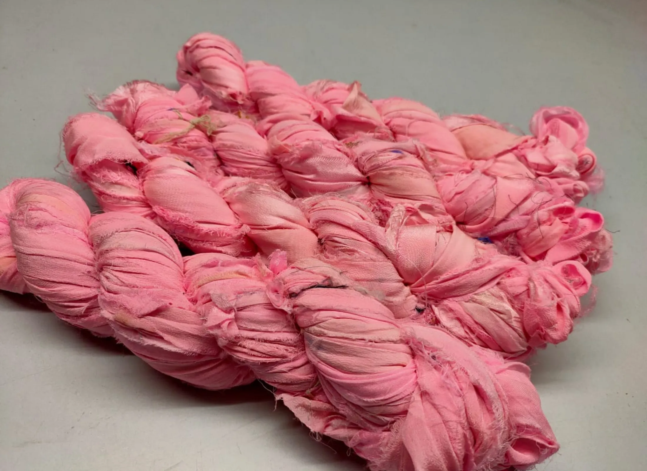 Chiffon Ribbon Yarn - Baby Pink