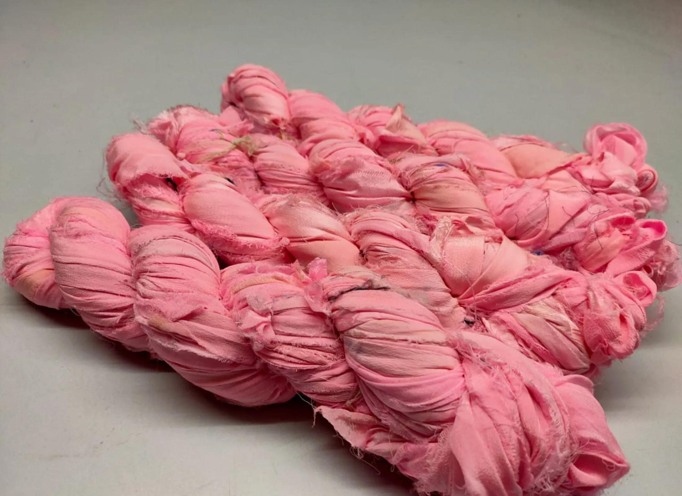 Chiffon Ribbon Yarn - Baby Pink