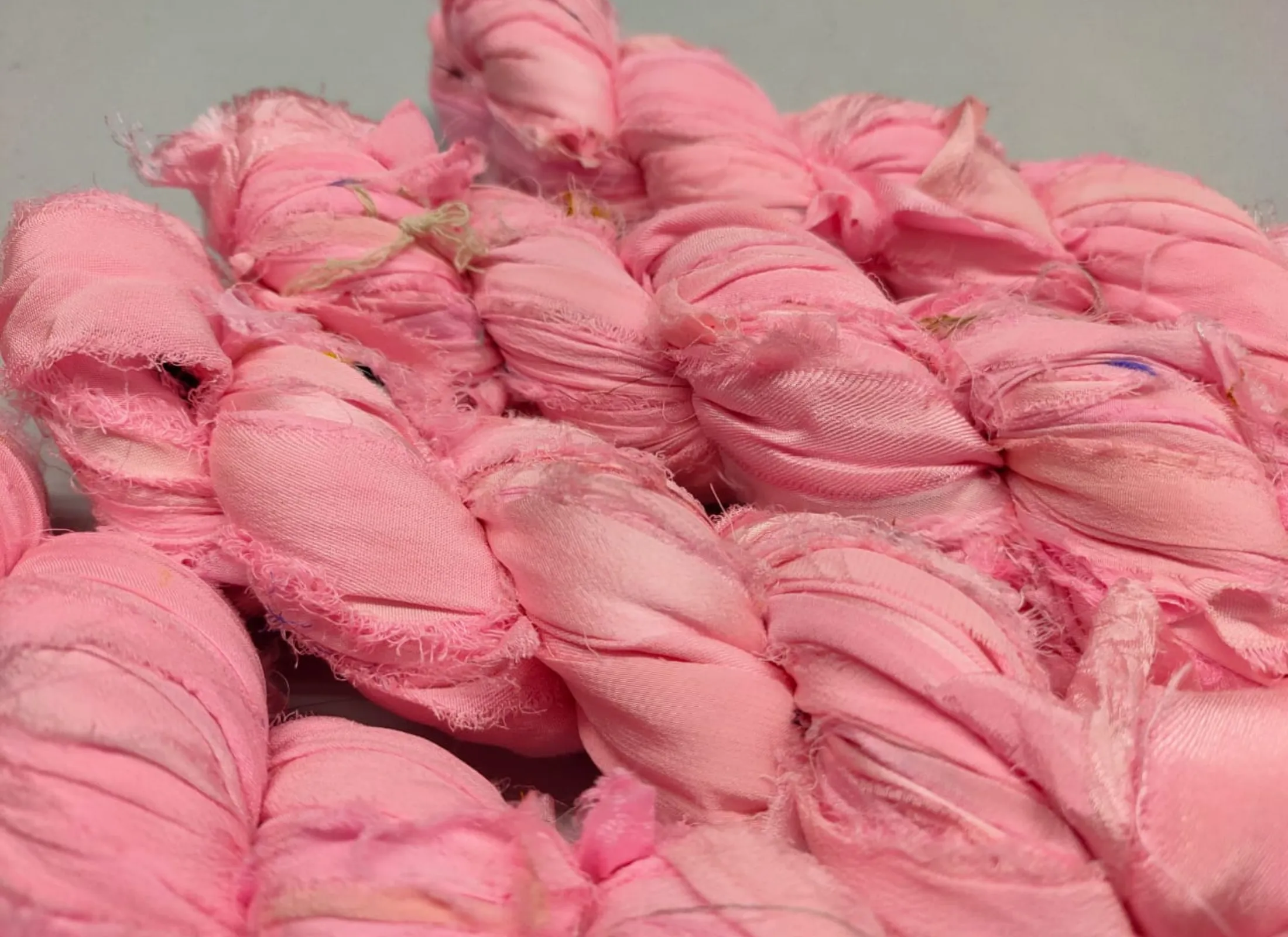 Chiffon Ribbon Yarn - Baby Pink