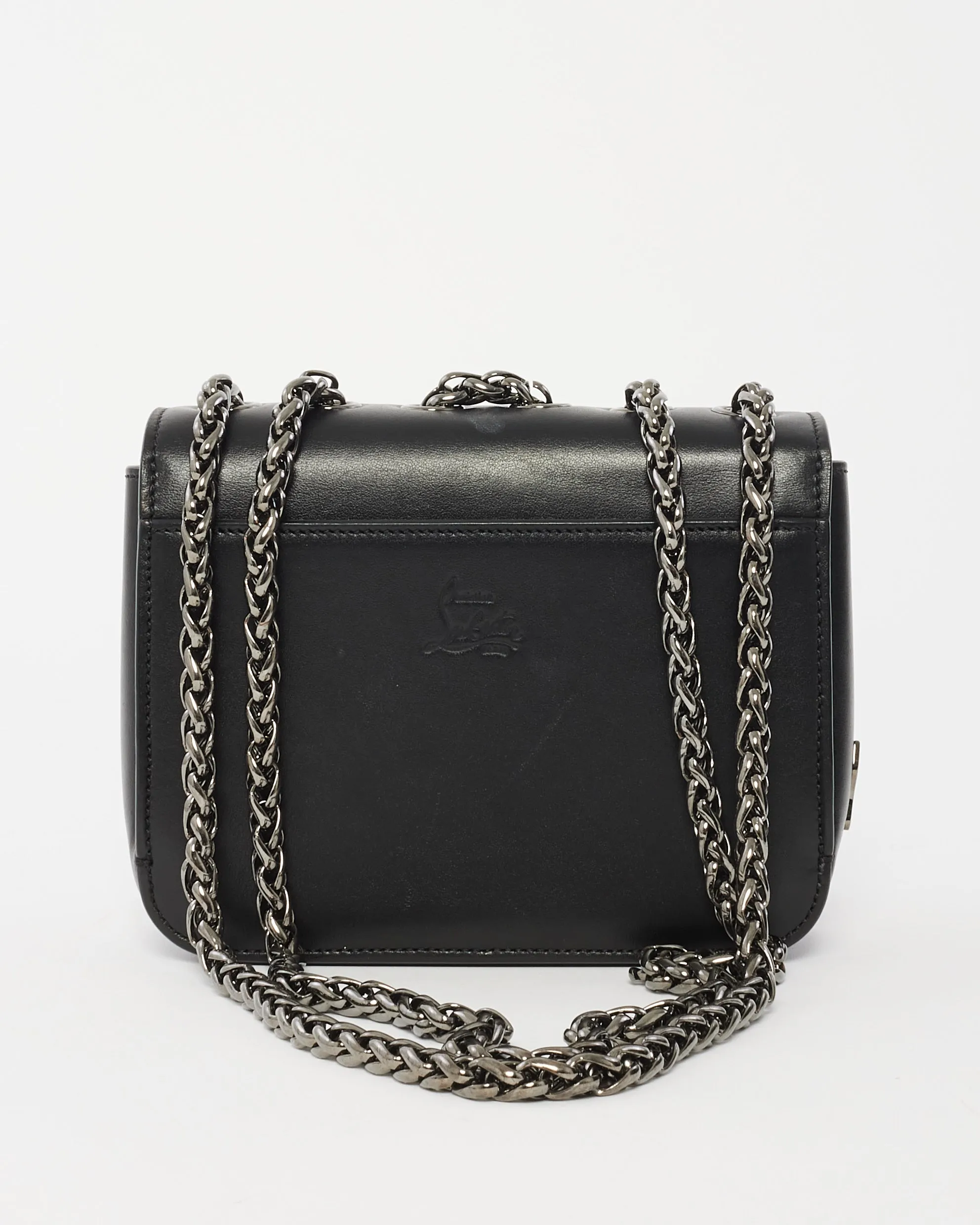 Christian Louboutin Black Leather Sweet Charity Crossbody Bag