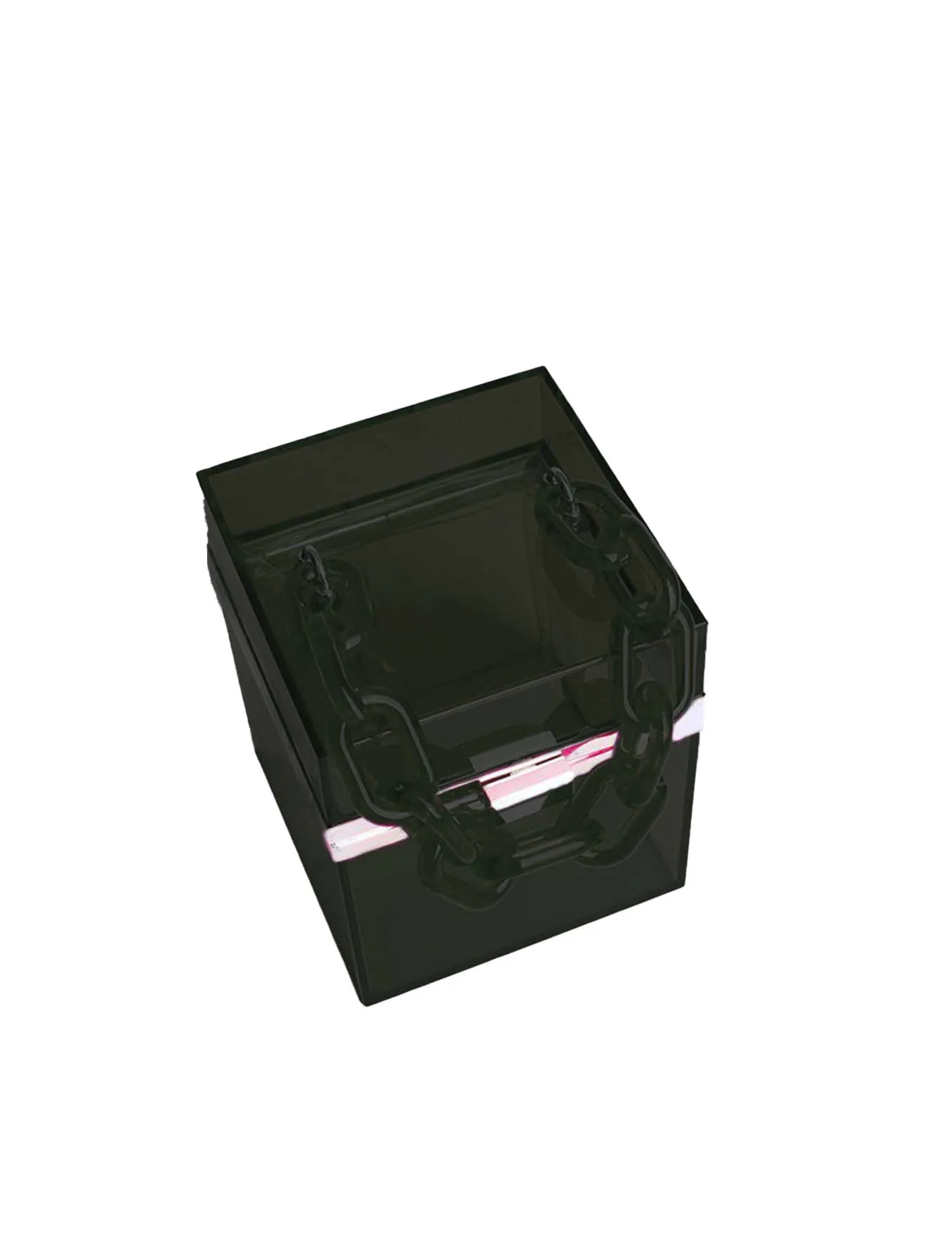 Chunky Chain Box Design Novelty Bag - Black- FD ⚡