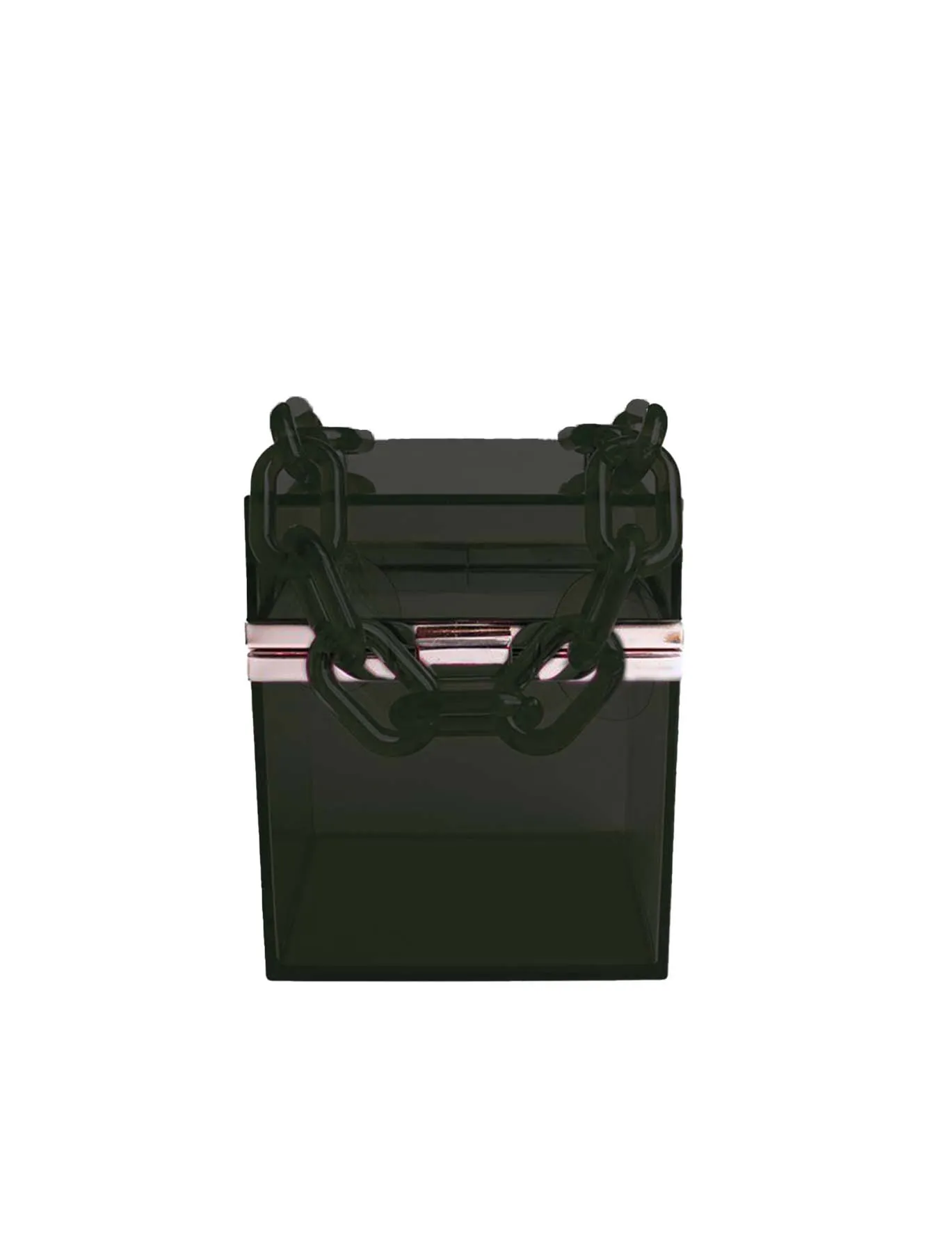 Chunky Chain Box Design Novelty Bag - Black- FD ⚡