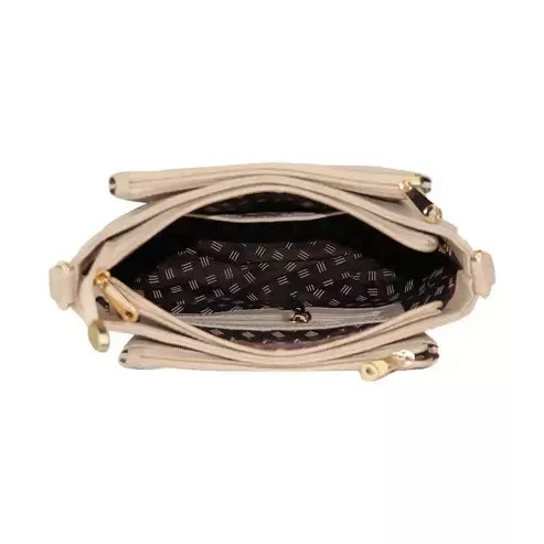 Classic Brown PU Leather Sling Bag – Everyday Chic (Beige)