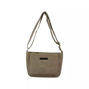 Classic Brown PU Leather Sling Bag – Everyday Chic (Beige)