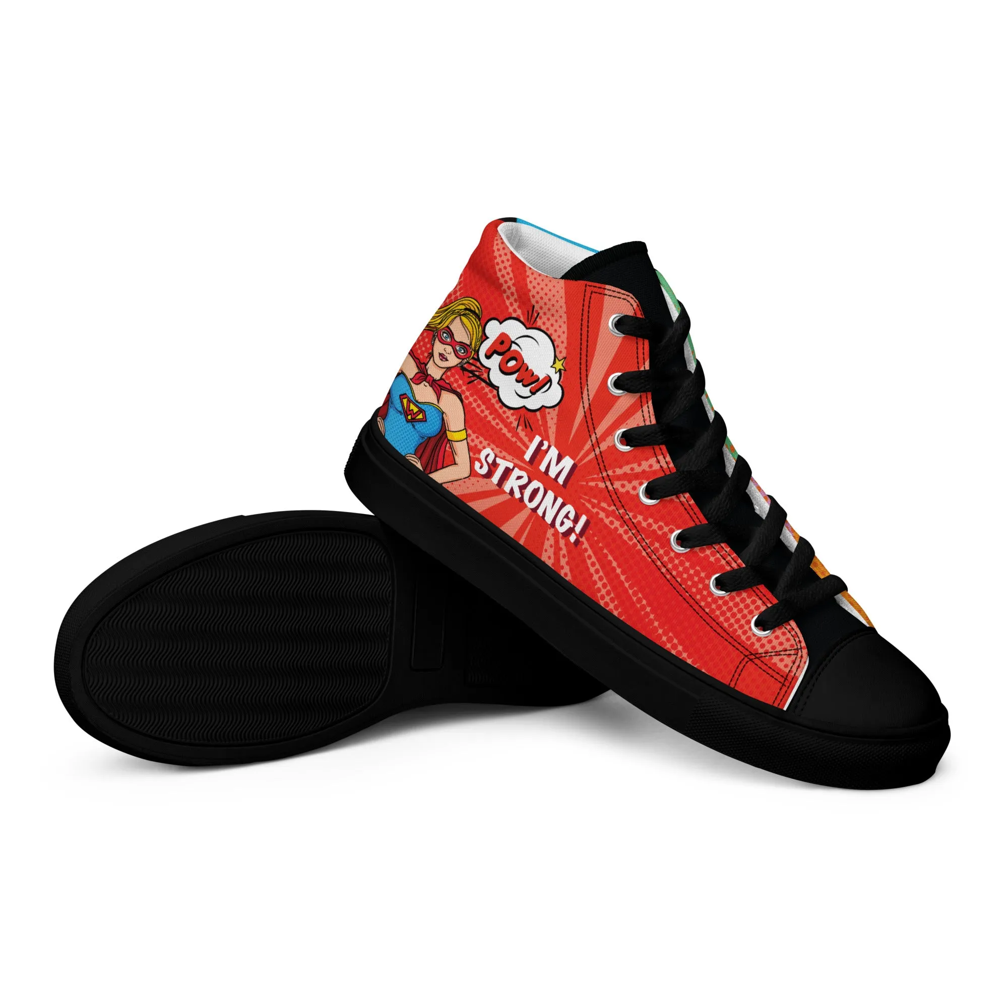 Colourful Cartoons Women's High Top Custom Sneakers