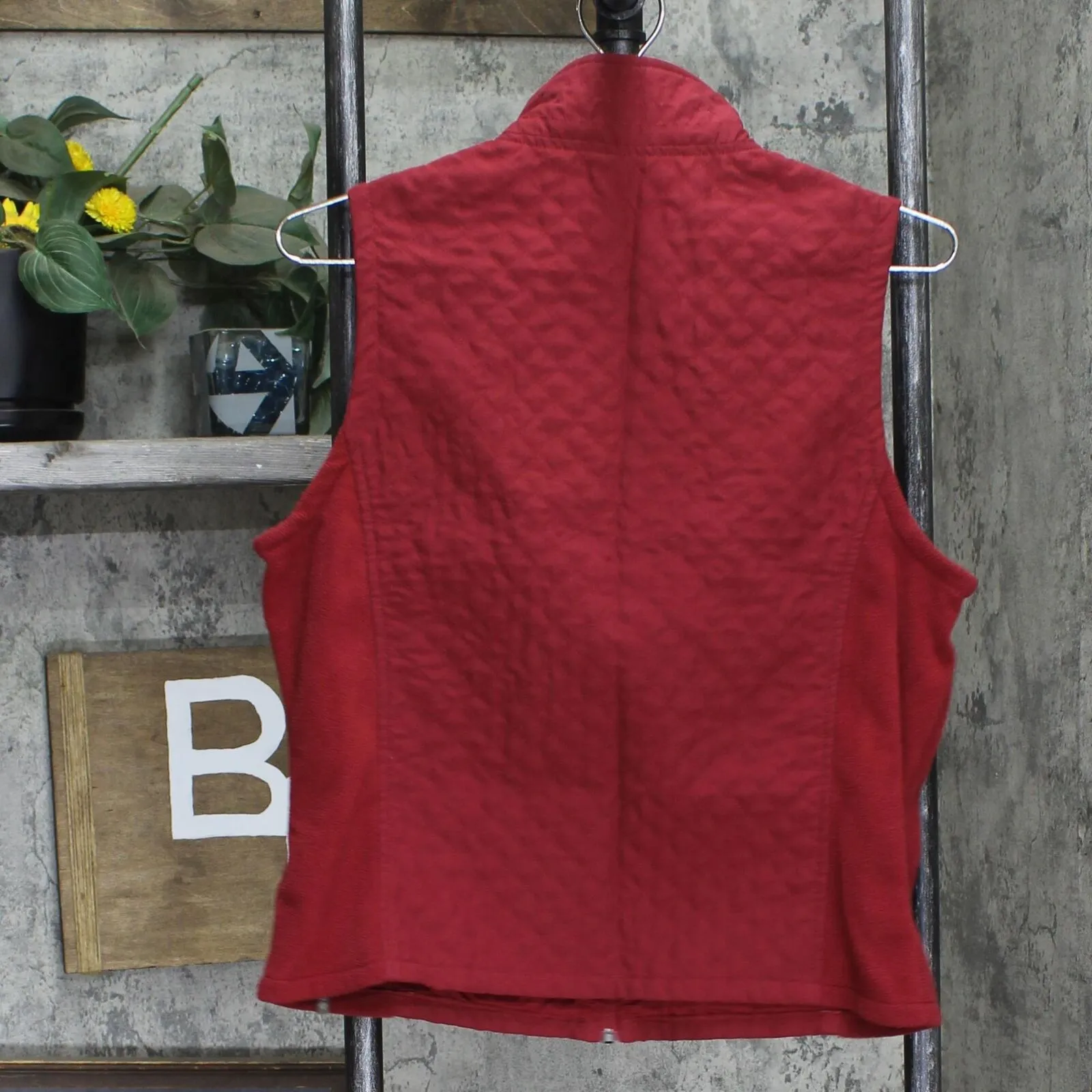 Columbia Womens Lightweight Quilted Fleece Mixed Vest 16703beb47f243 Red S
