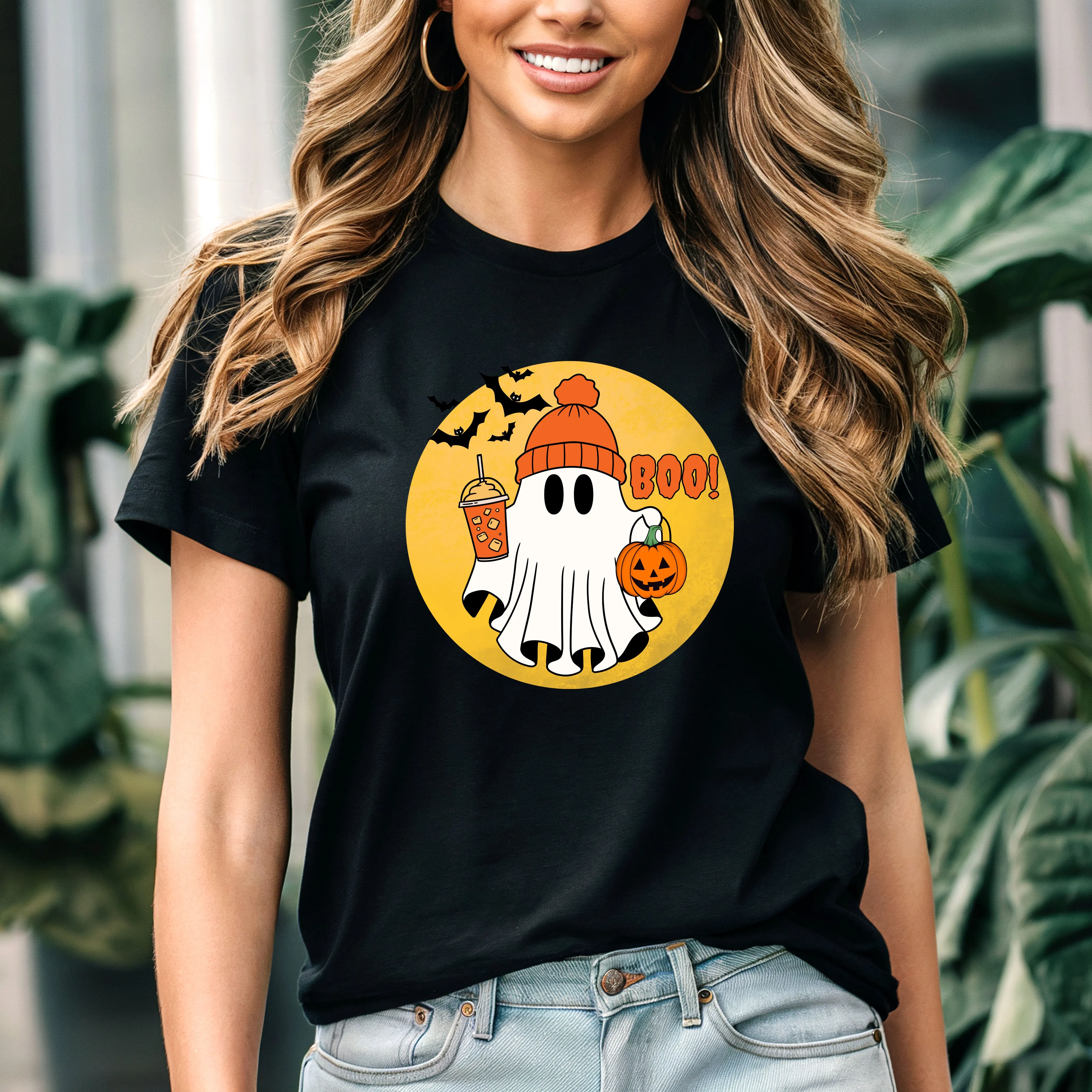Comfort Colors Halloween Ghost Shirt, Halloween Shirt, Halloween Gift, Halloween Pumpkin Shirt, Spooky Season Shirt, Trick or Treat Shirt