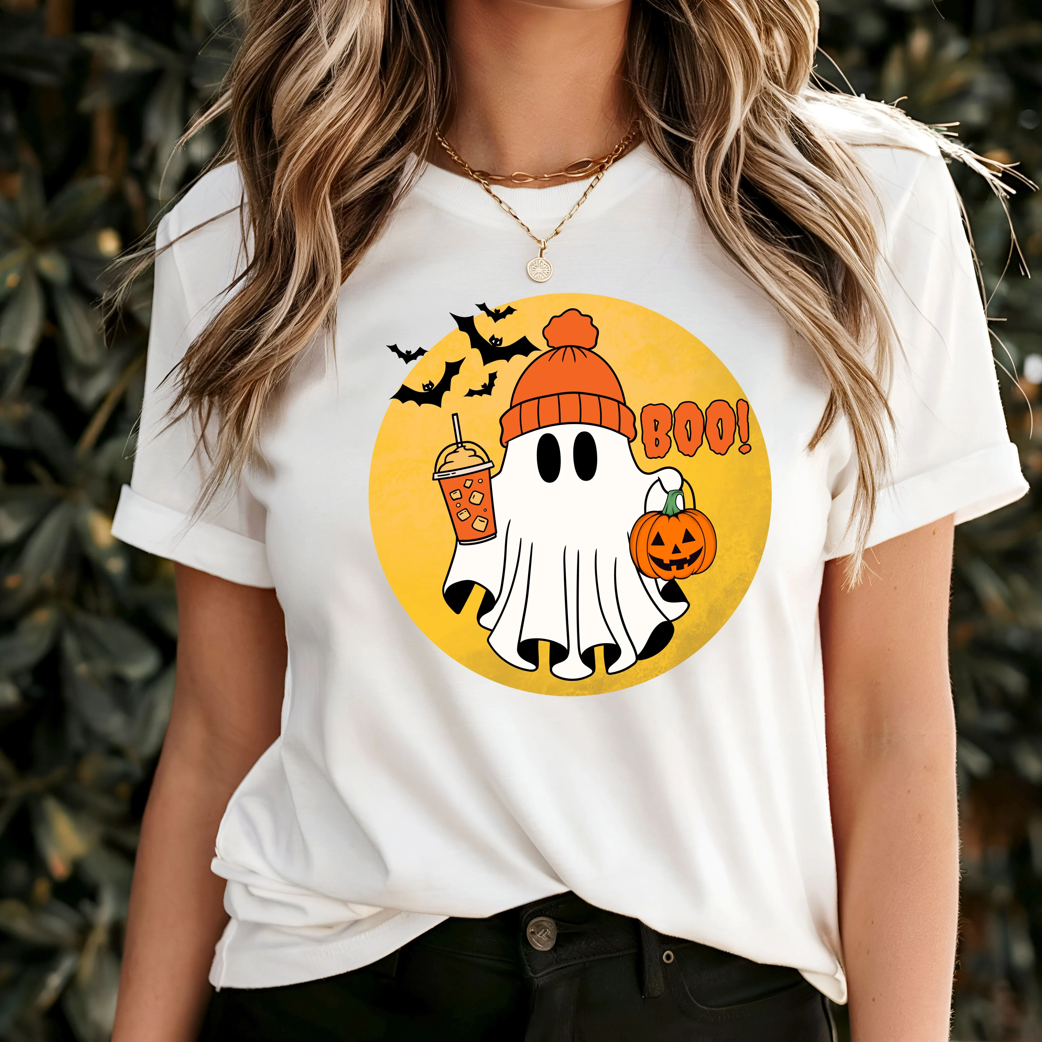 Comfort Colors Halloween Ghost Shirt, Halloween Shirt, Halloween Gift, Halloween Pumpkin Shirt, Spooky Season Shirt, Trick or Treat Shirt