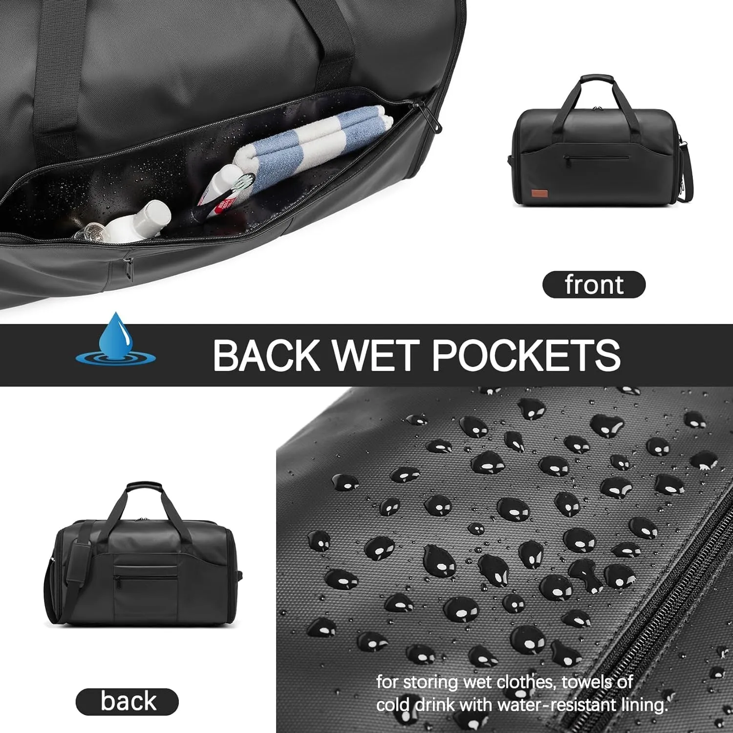 Convertible Travel Garment Bag with Shoe Compartment and Shoulder Strap