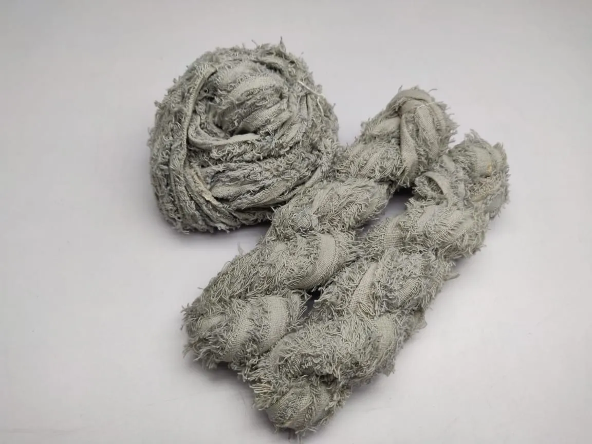 Cotton Frizz Ribbon - Light Grey