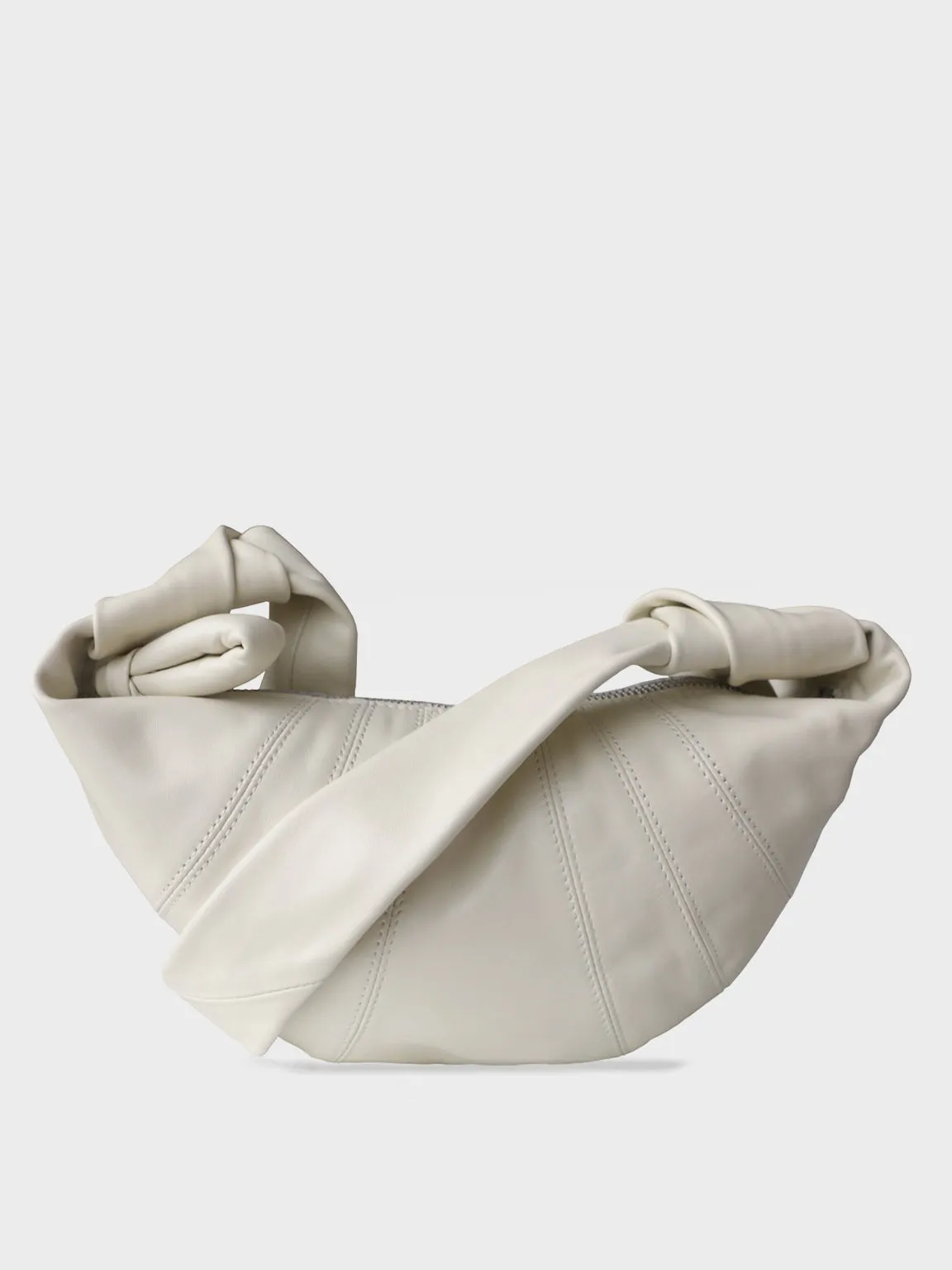 Croissant Bag Puffy Soft Leather Knotted Strap Hobo Bag