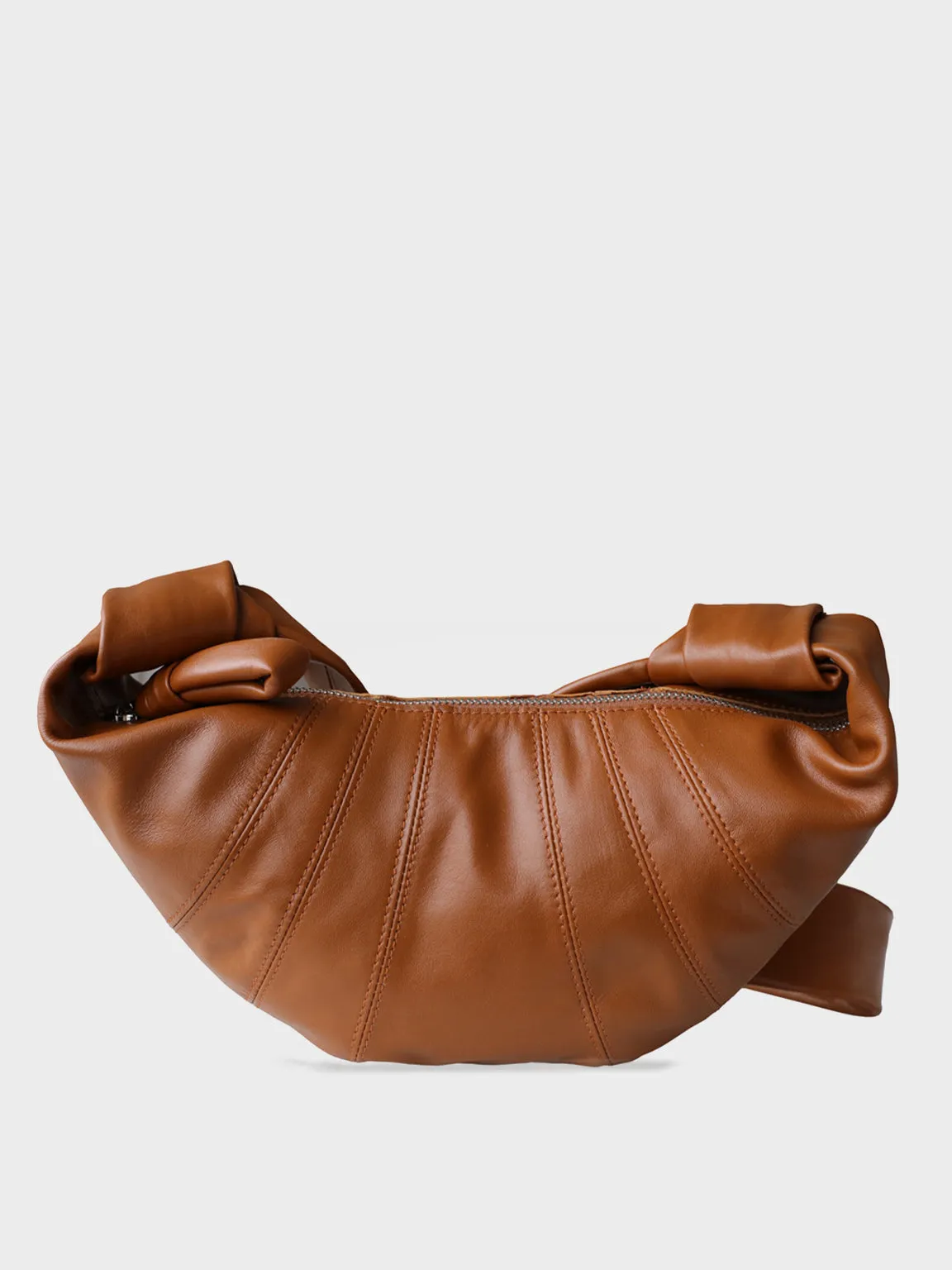 Croissant Bag Puffy Soft Leather Knotted Strap Hobo Bag