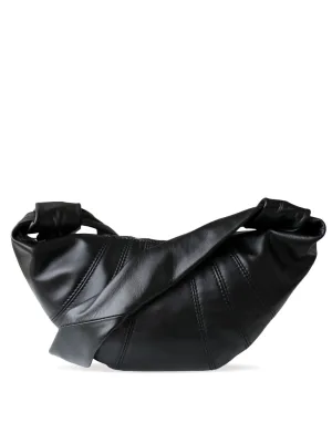 Croissant Bag Puffy Soft Leather Knotted Strap Hobo Bag