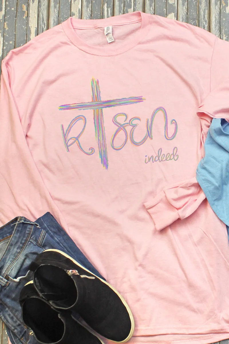 Cross Risen Indeed Unisex Dri-Power Long-Sleeve 50/50 Tee