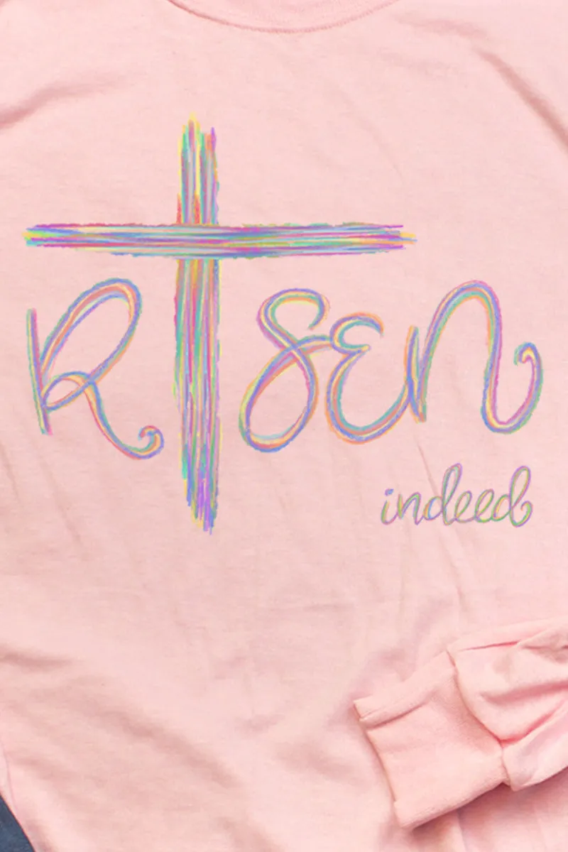 Cross Risen Indeed Unisex Dri-Power Long-Sleeve 50/50 Tee