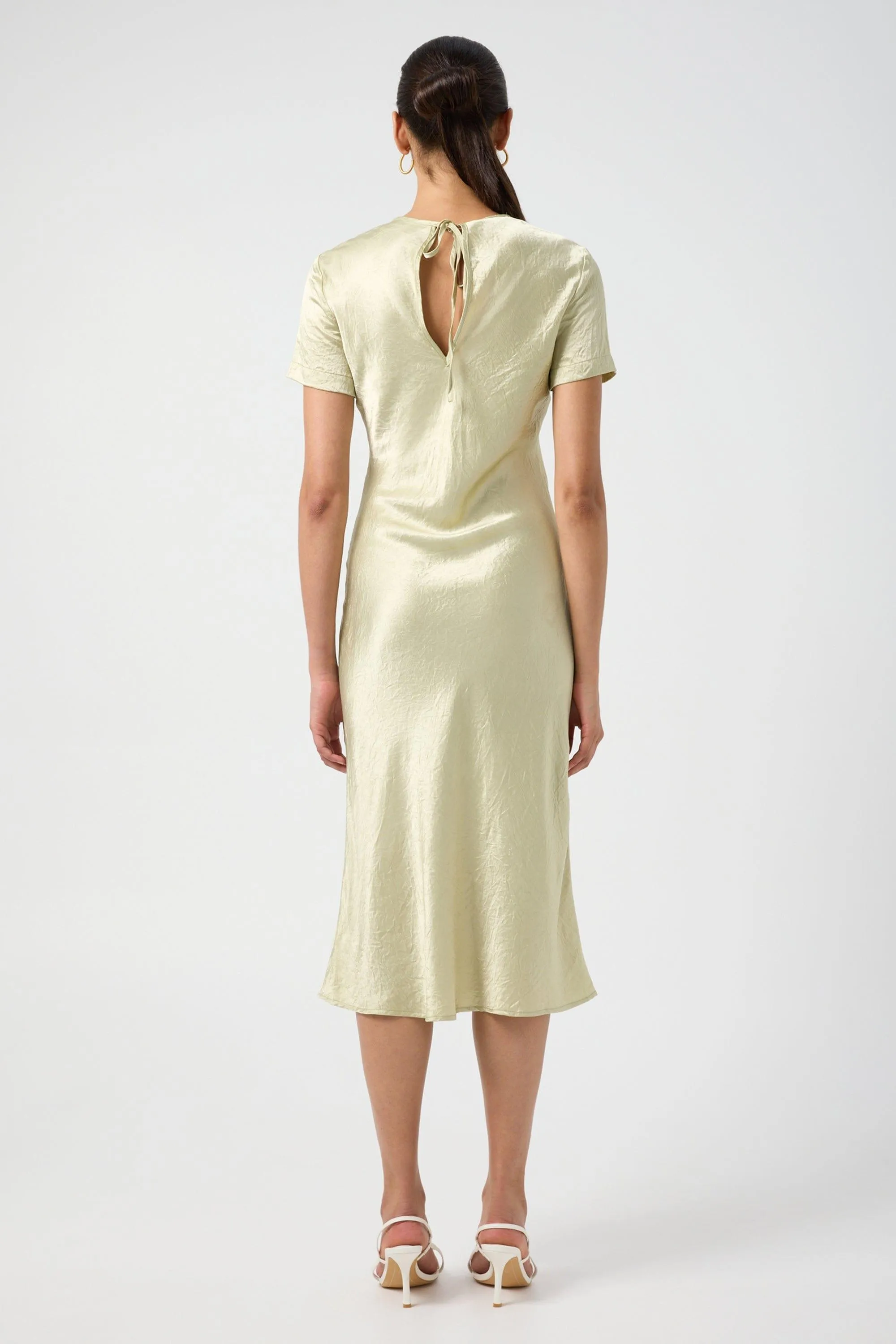 CRUSH BIAS TEE MIDI DRESS | APPLE