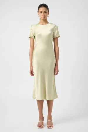 CRUSH BIAS TEE MIDI DRESS | APPLE