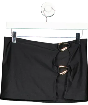 Cultira Black Gold Clasp Mini Skirt UK S