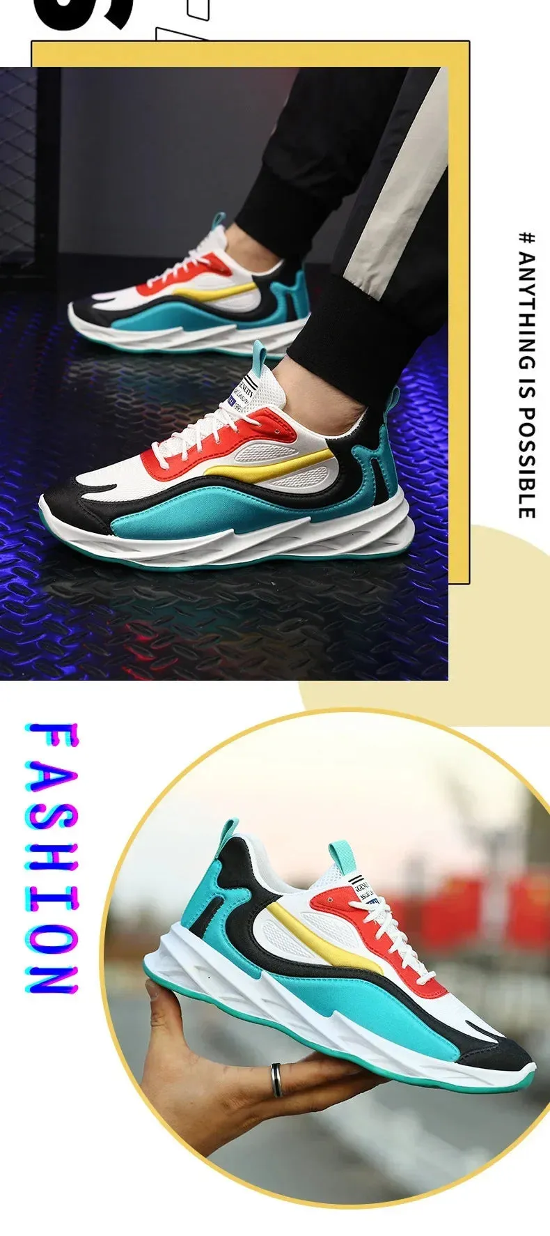 CushionStride New Trendy Men's Sports Sneakers for Active Lifestyle