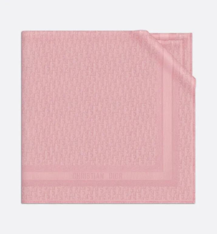 D-Oblique Shawl • Pink Wool, Silk and Cashmere