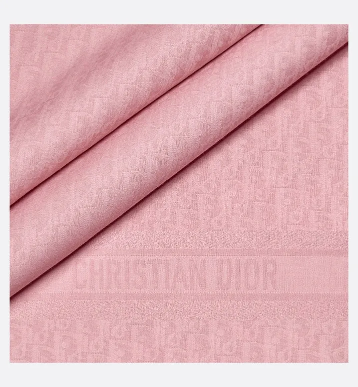 D-Oblique Shawl • Pink Wool, Silk and Cashmere
