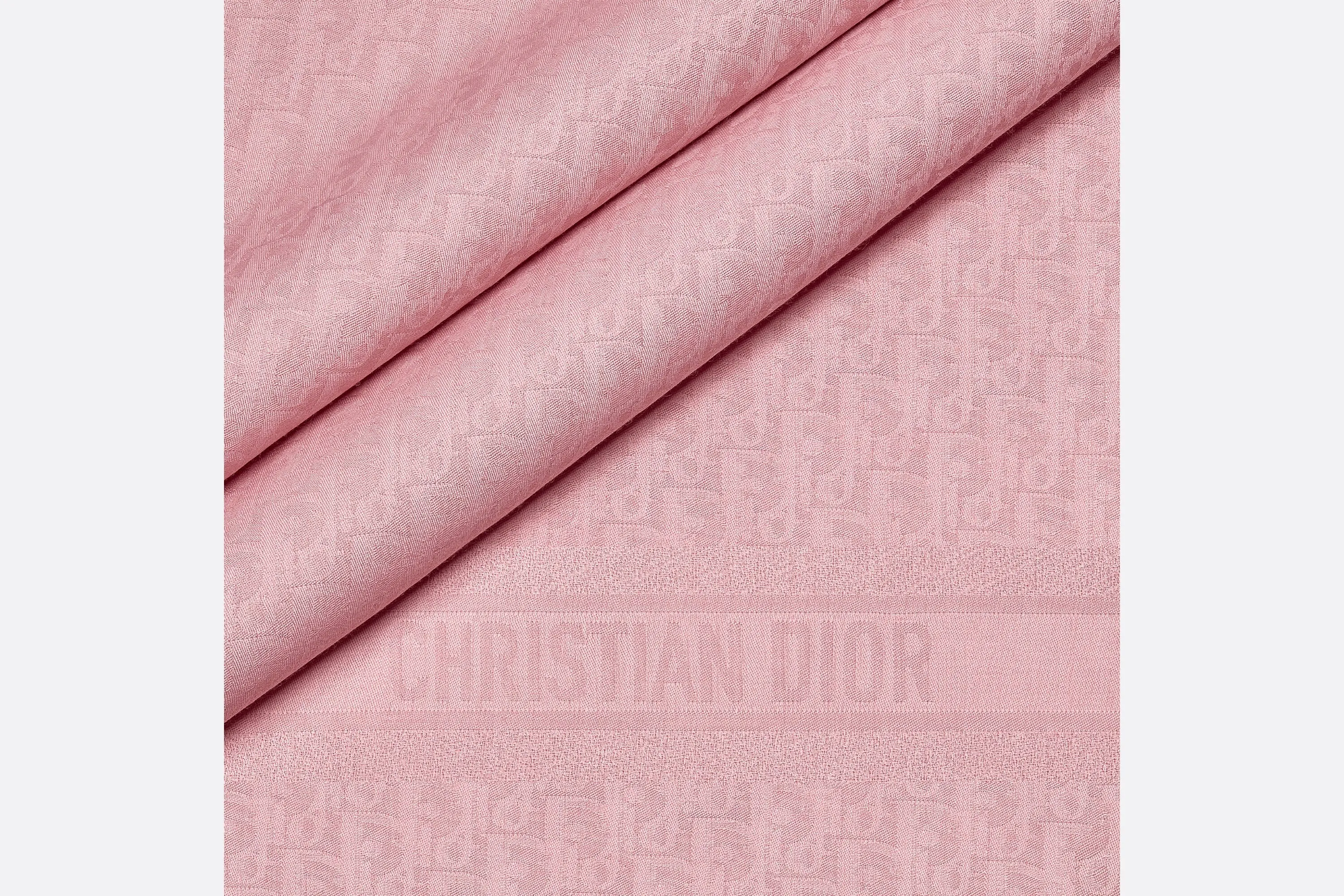 D-Oblique Shawl • Pink Wool, Silk and Cashmere