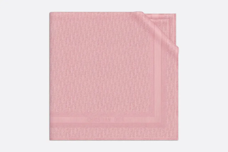 D-Oblique Shawl • Pink Wool, Silk and Cashmere