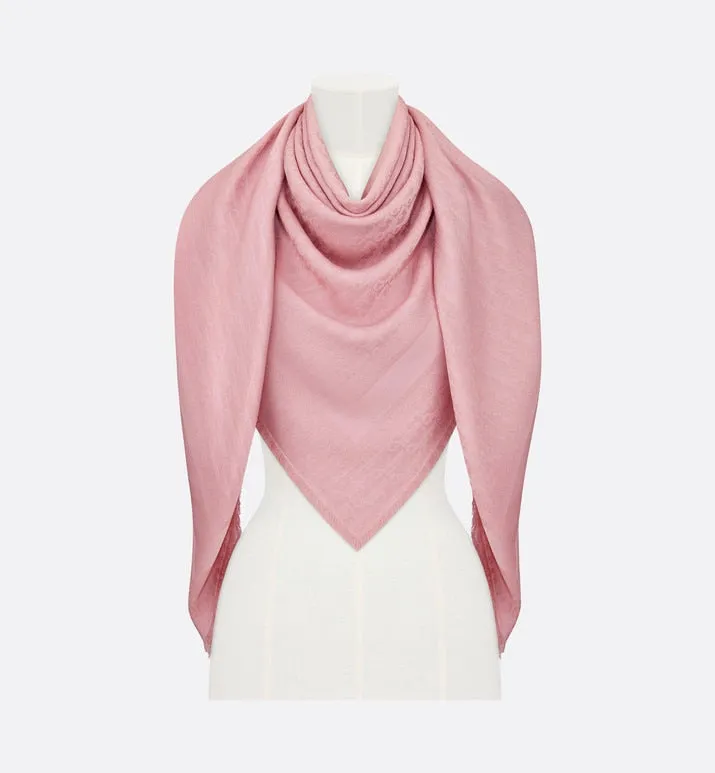 D-Oblique Shawl • Pink Wool, Silk and Cashmere