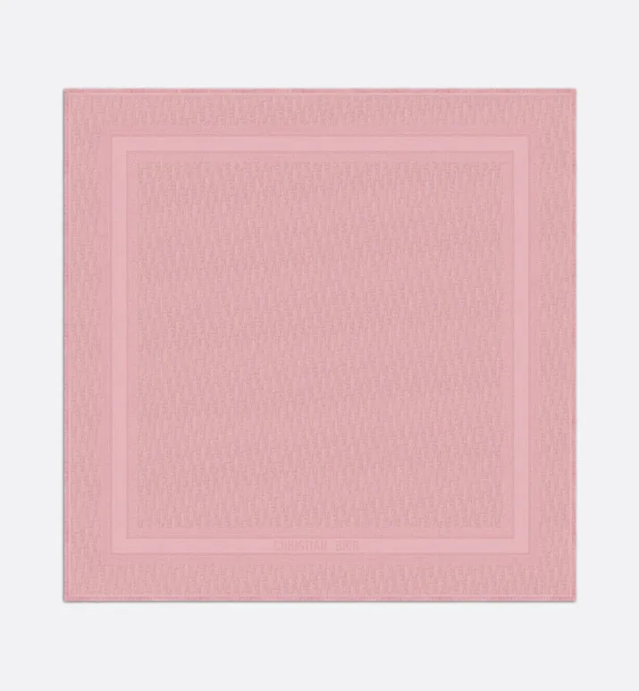D-Oblique Shawl • Pink Wool, Silk and Cashmere