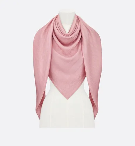 D-Oblique Shawl • Pink Wool, Silk and Cashmere