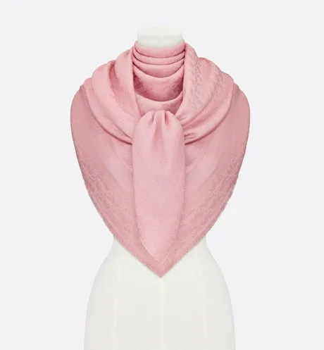 D-Oblique Shawl • Pink Wool, Silk and Cashmere