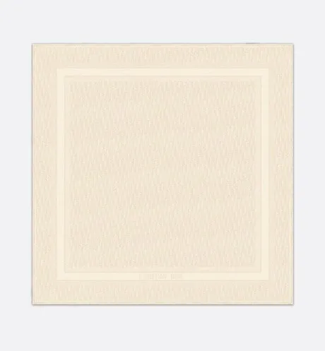 D-Oblique Shawl • White Wool, Silk and Cashmere
