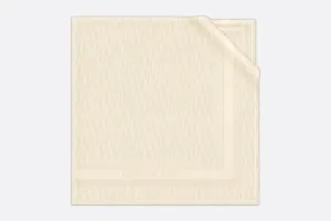 D-Oblique Shawl • White Wool, Silk and Cashmere