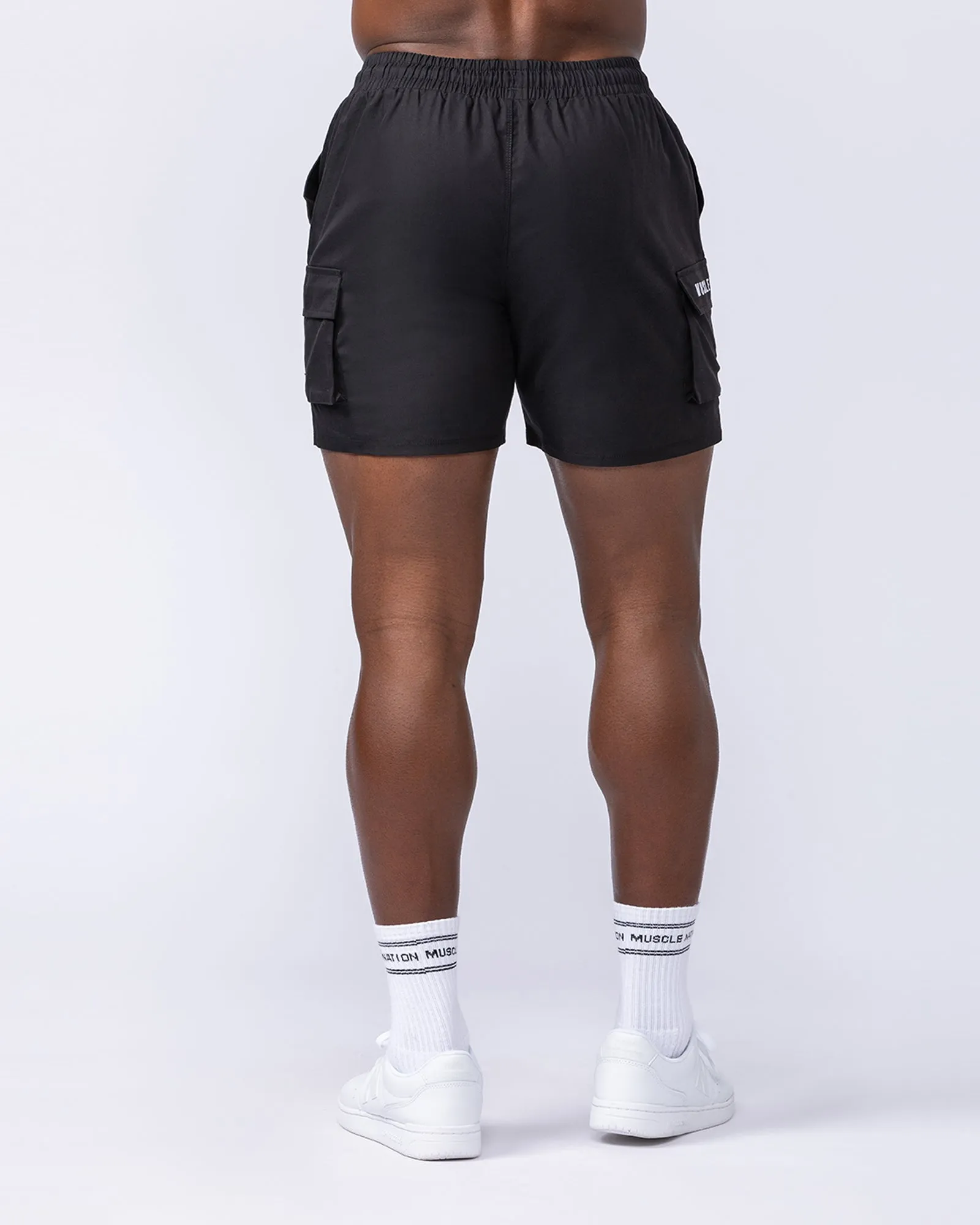 Daily Cargo 5" Shorts - Black (Silicon Logo)
