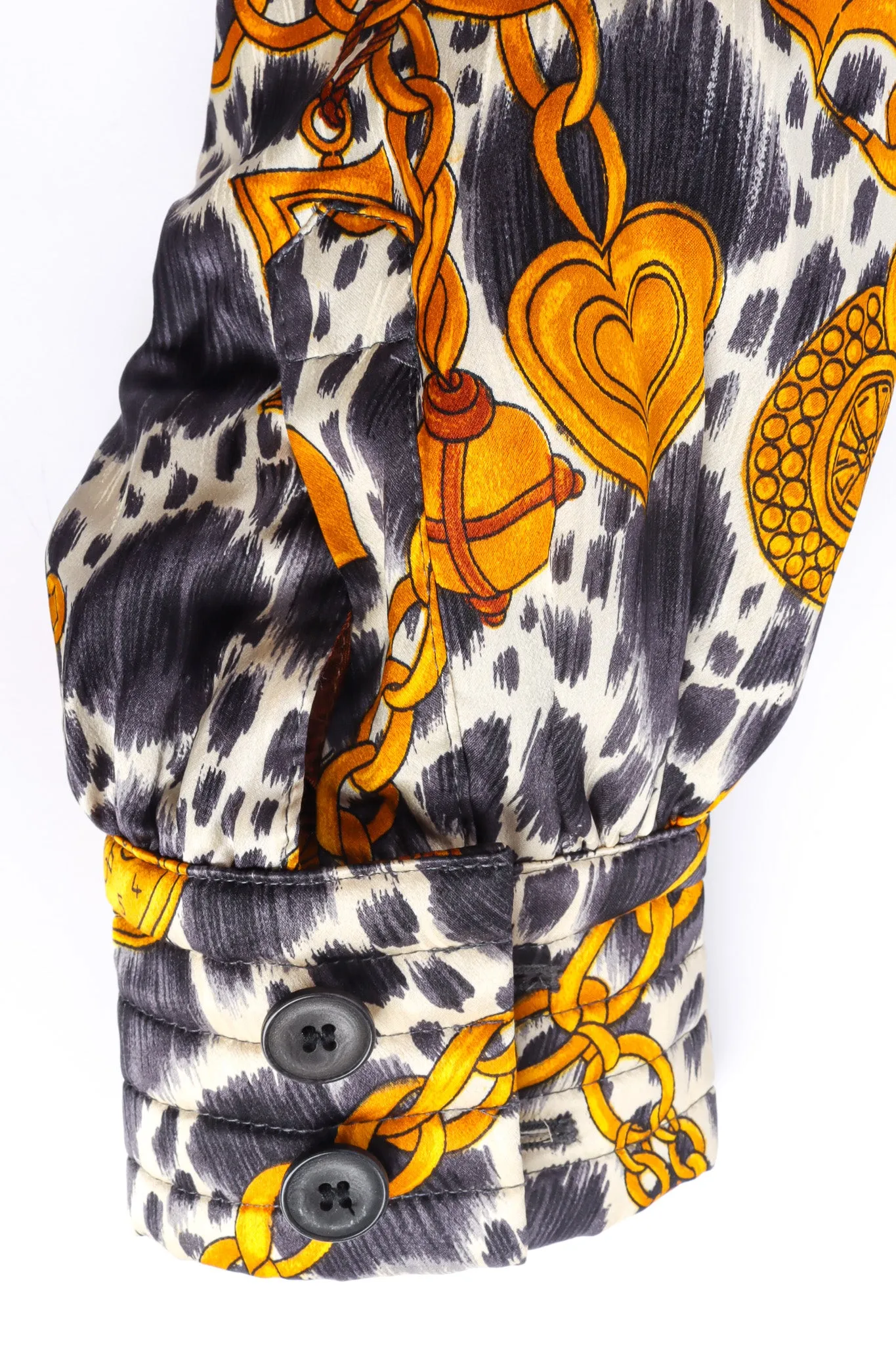 Dalmatian Chain Print Silk Bomber