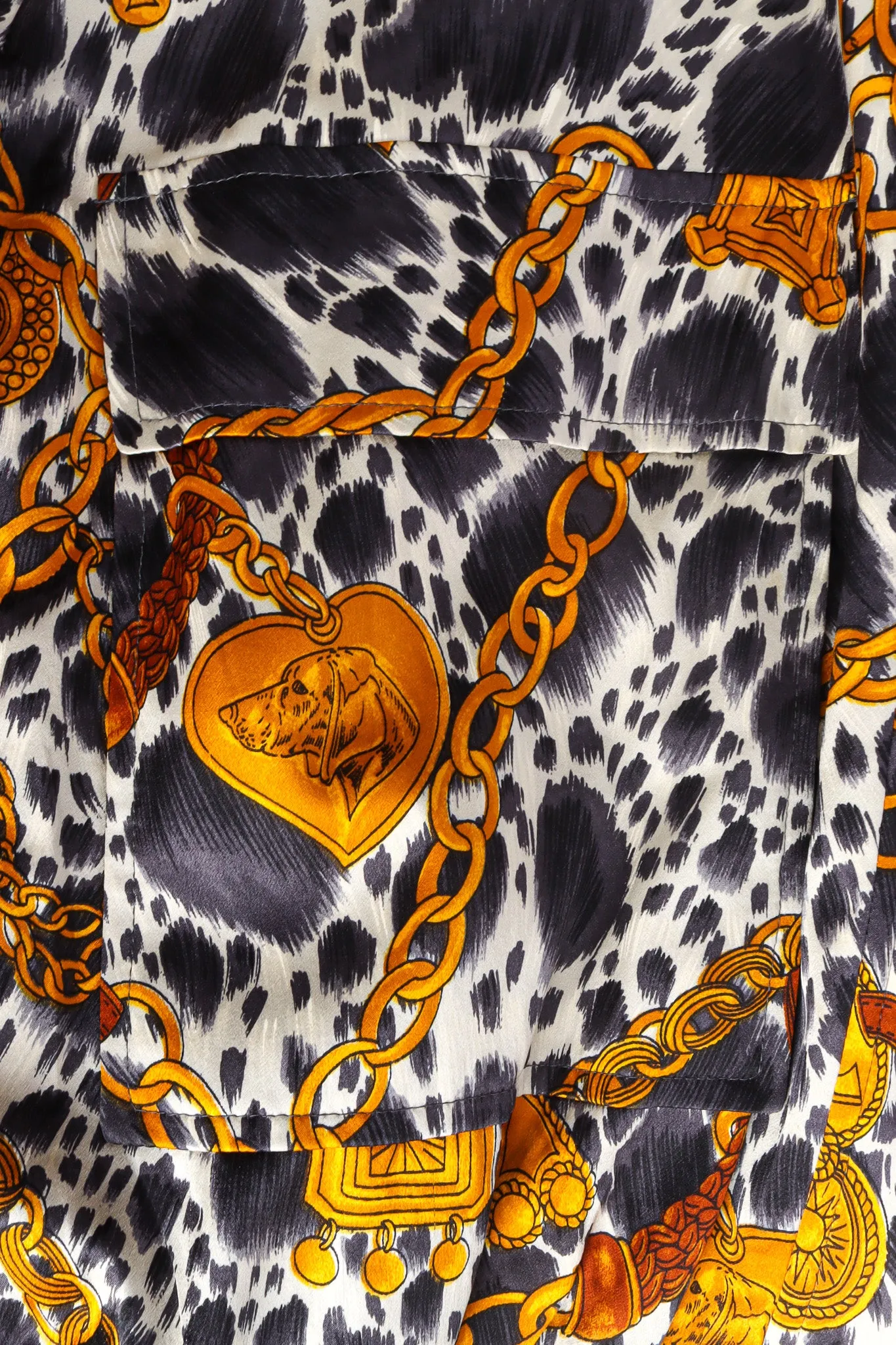 Dalmatian Chain Print Silk Bomber