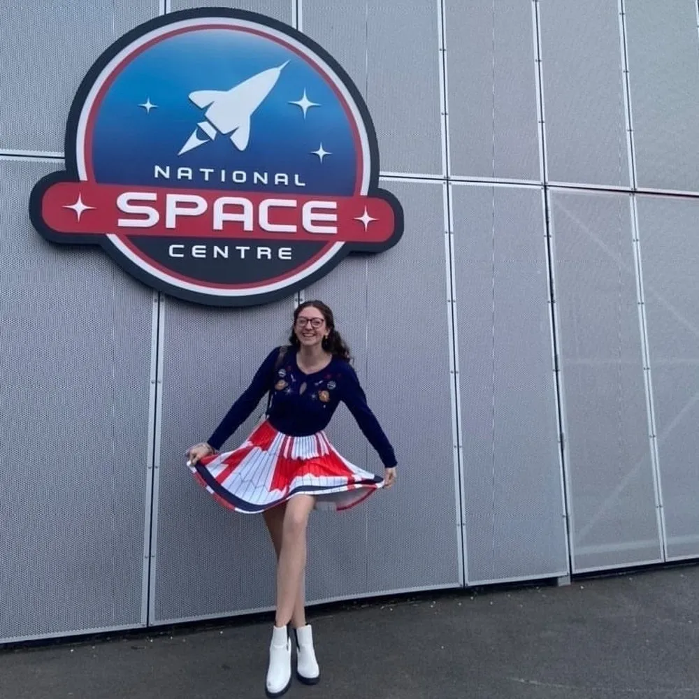 Dare Mighty Things  Mars 2020 Parachute Skater Skirt